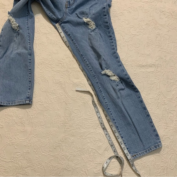 BDG Urban Outfitters Distressed High Rise Button Fly Slim Straight Denim Jeans - Picture 6 of 6